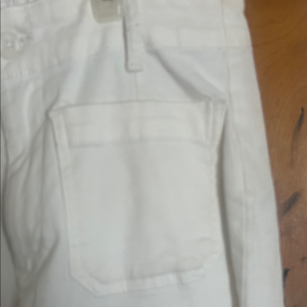 Wide Leg White Women's Pants - Classic High-Rise - Picture 2 of 5